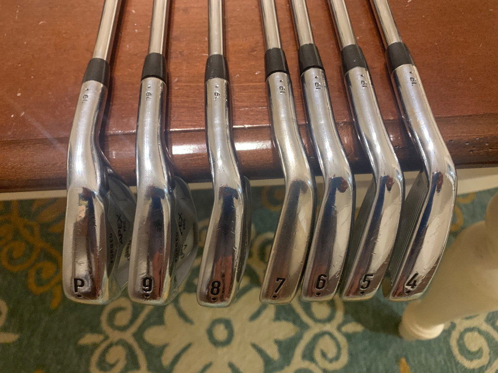 Fers Callaway Apex CB 5 à 10 - Shaft Nippon Modus3 Tour130 Extra Rigide - Très Bon état